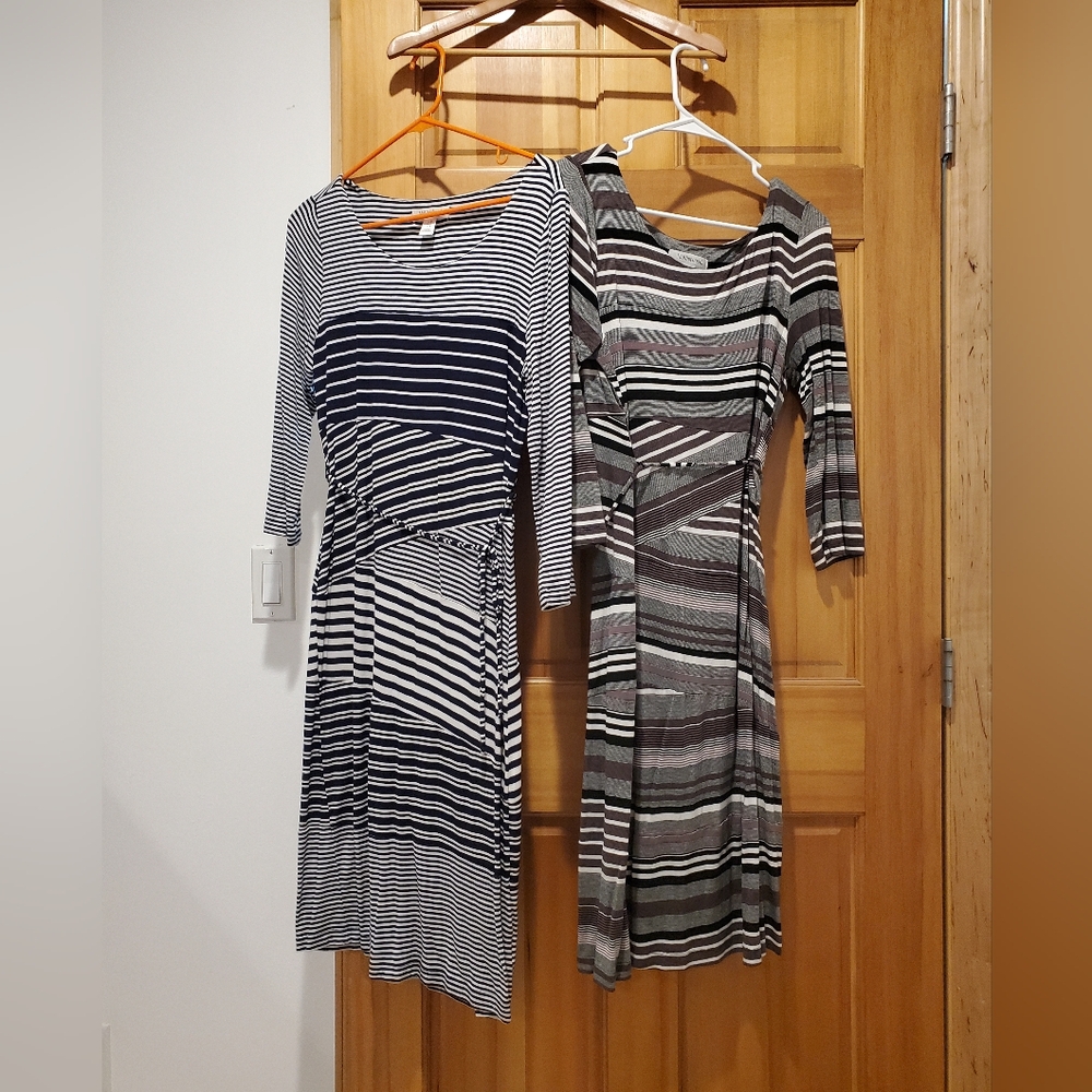 Motherhood Maternity Striped Dress Bundle Size Medium